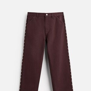 Zara Studded Side Stripe Jeans